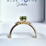 Pierścionek z turmalinem w szlifie gruszka